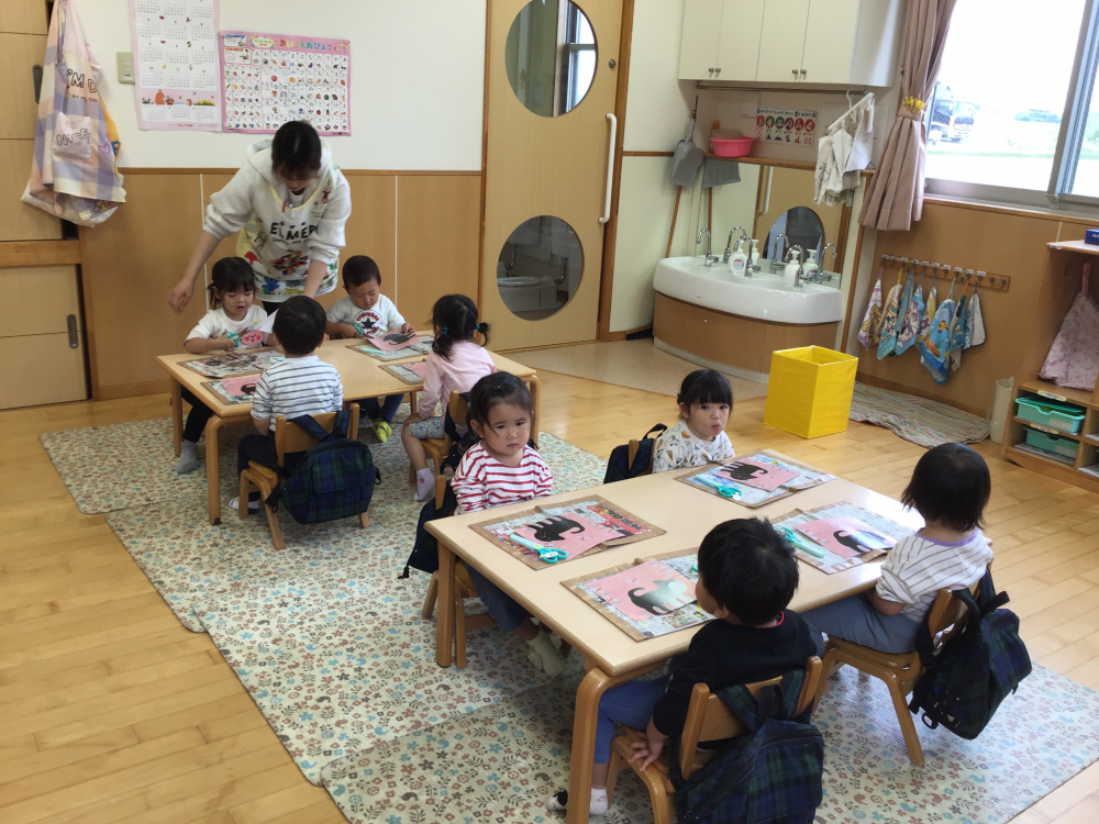 切り絵ワーク頑張ったよ！