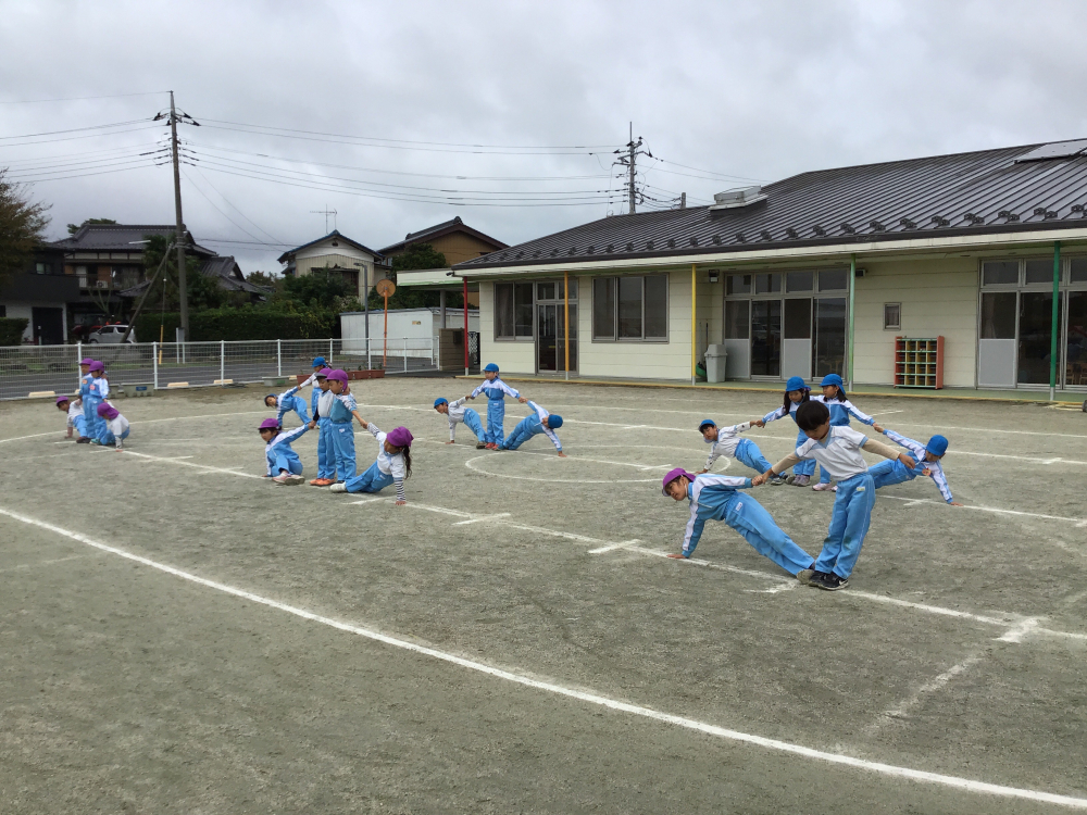組体操の練習頑張りました！