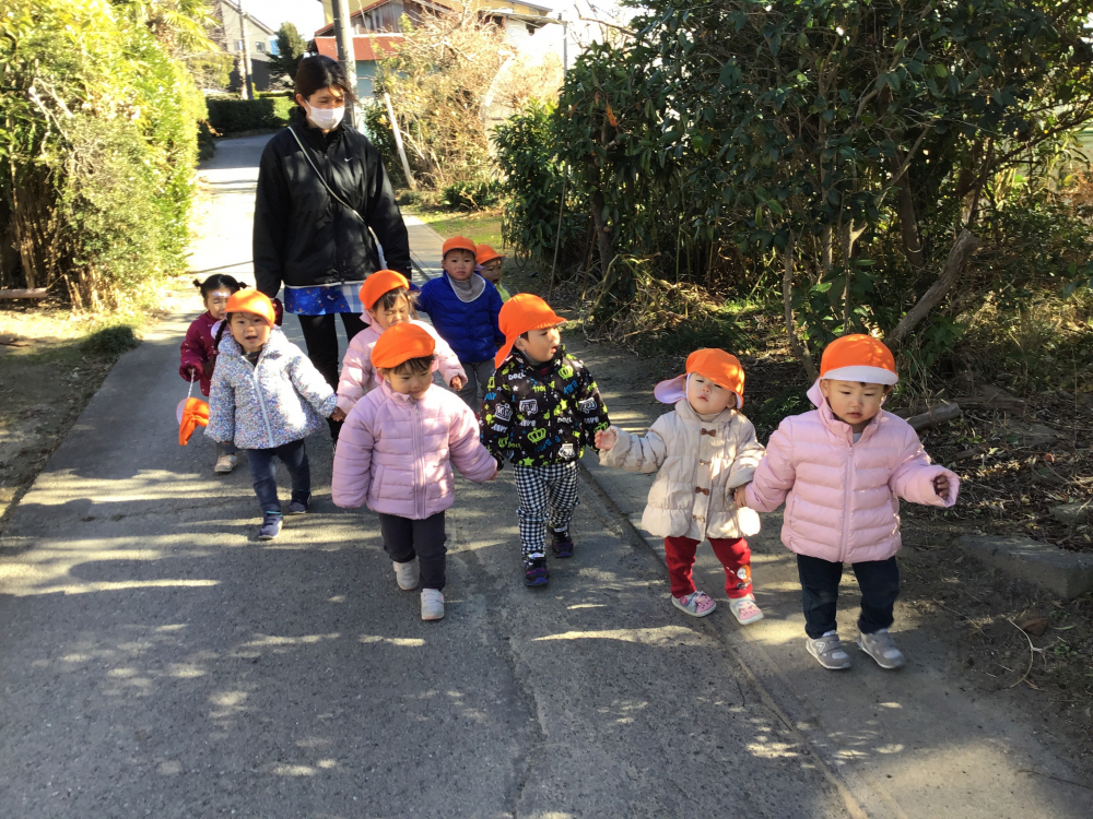 手洗い＆お散歩♪