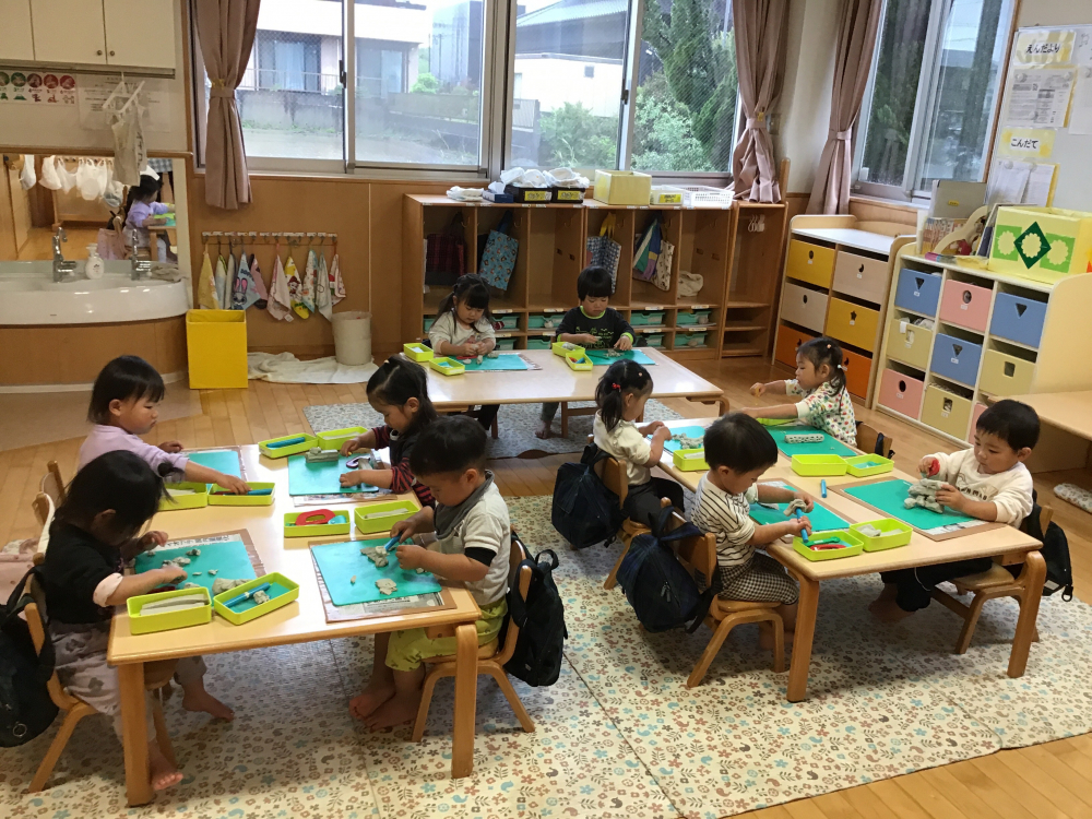 粘土遊び！